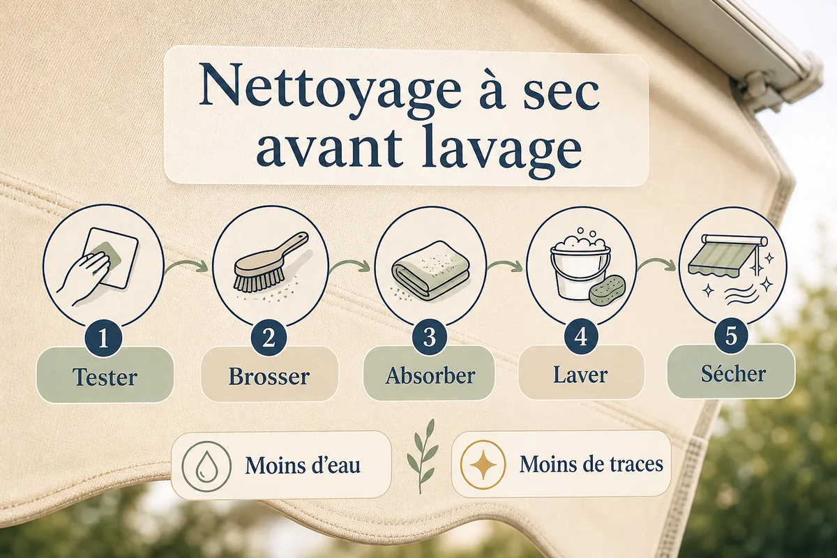 infographie nettoyage à sec store banne